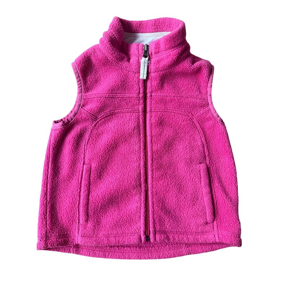 REI Co-op Kids Fleece Zip Vest Hot Pink Toddler Girl 2T